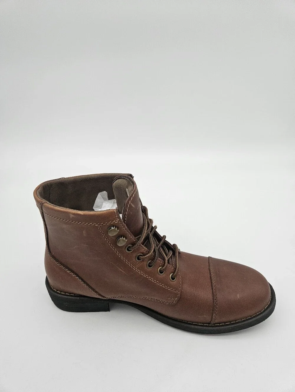 Eastland High Fidelity Boots Mens Brown Leather Ankle Combat Lace Up Size 10D